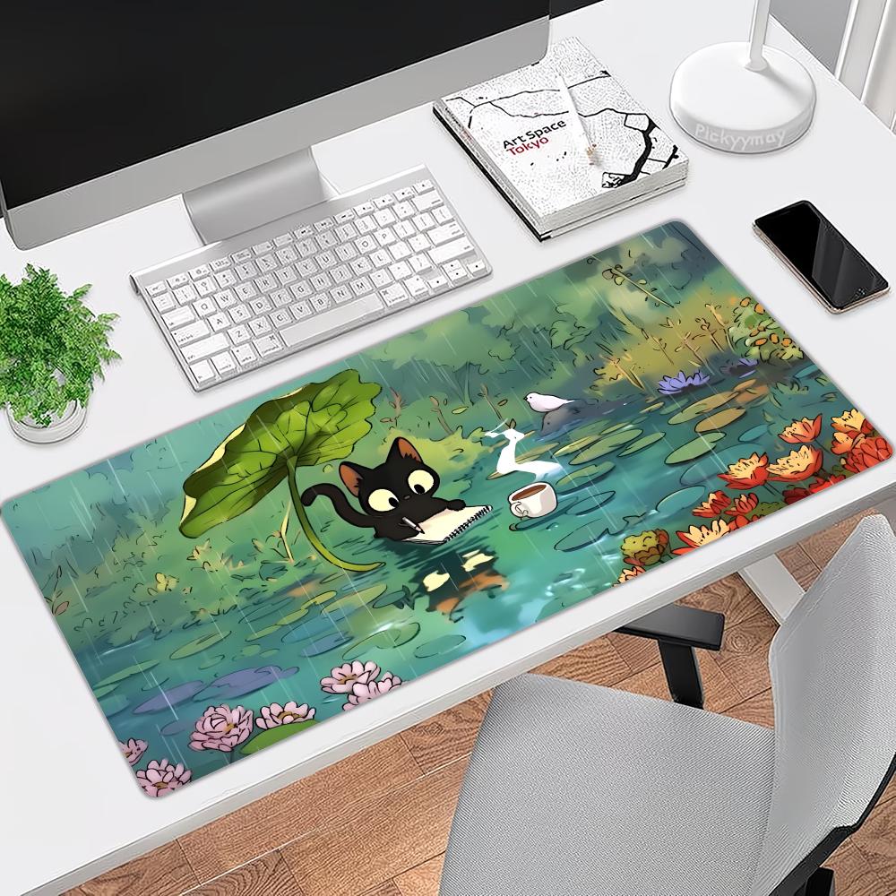 Pc Gaming Umbrella - Kawaii Kat met bladparaplu Kantoormat Gamingmatten