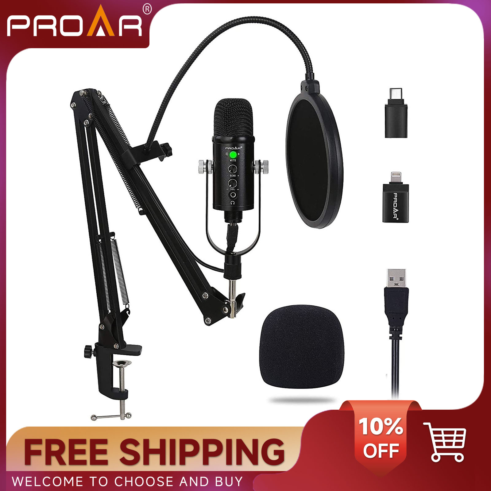 Pc Gaming Youtubers - BM86 USB-condensatormicrofoon PC Gaming Podcast Streaming