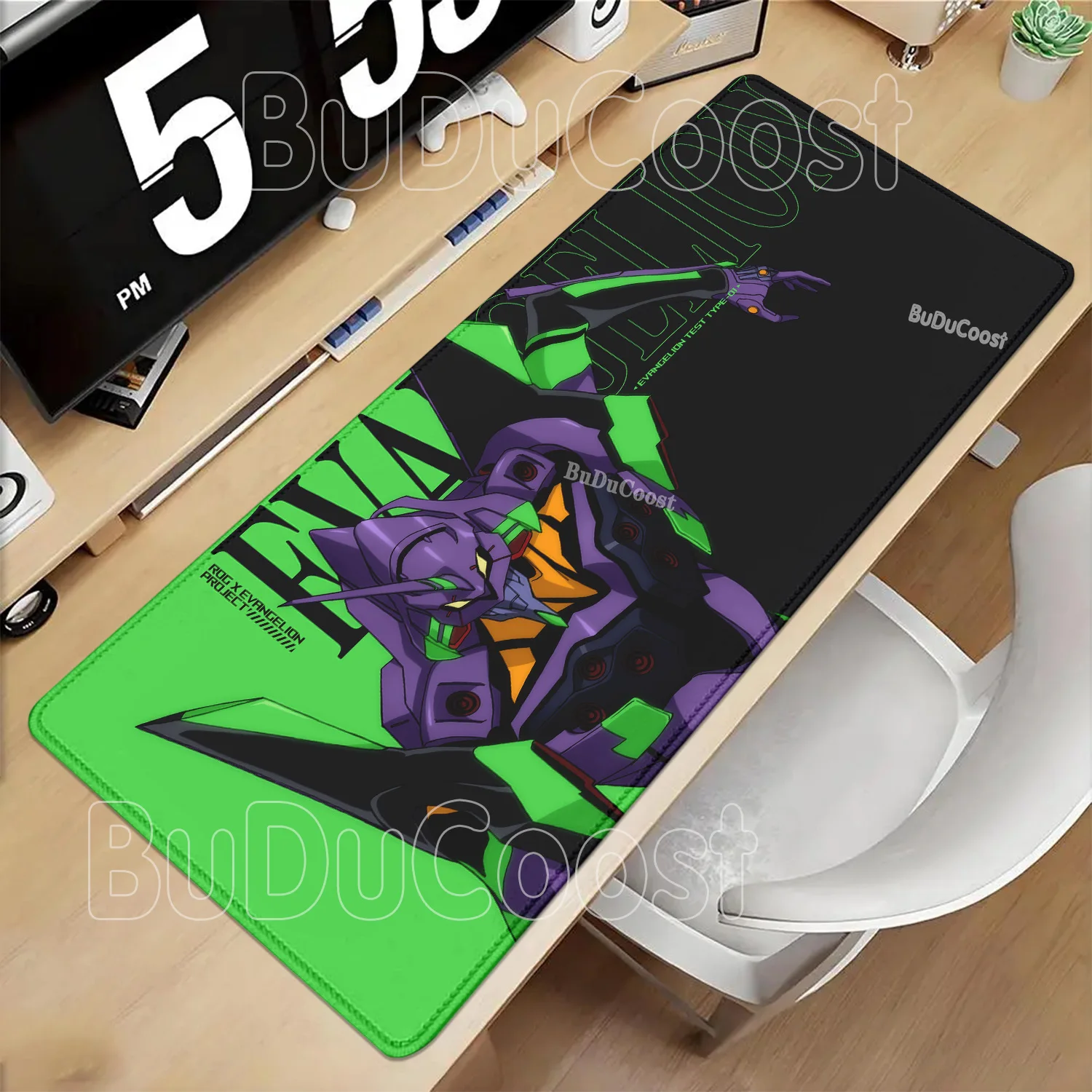 Pc Gaming Evangelion - Evangelione EVA 01 Grote muismat Gamer