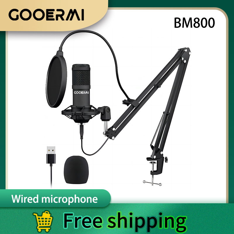 Pc Gaming Youtubers - GOOERMI BM800 Professionele USB-condensatormicrofoon PC Laptop