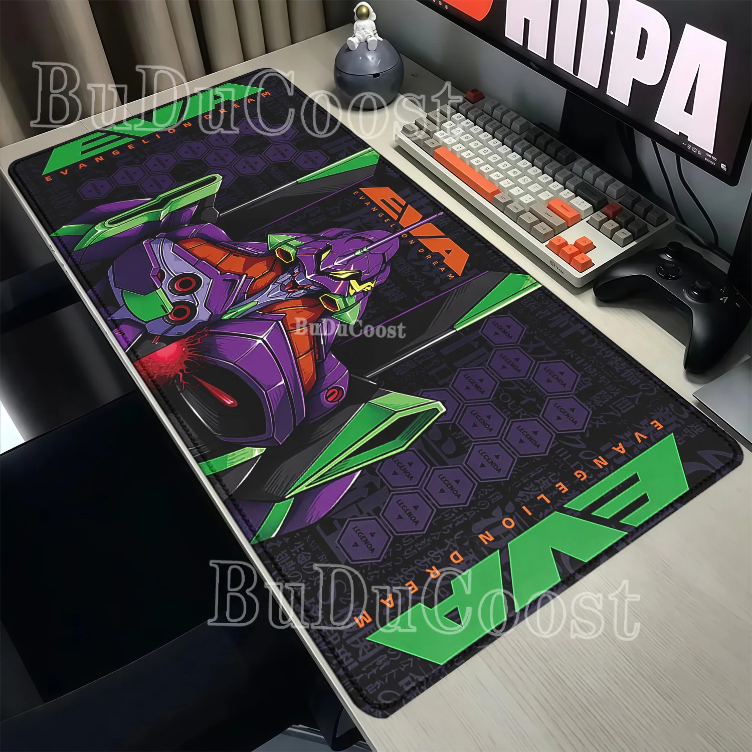 Pc Gaming Evangelion - Muismat Evangelione EVA 01 Groot XXL