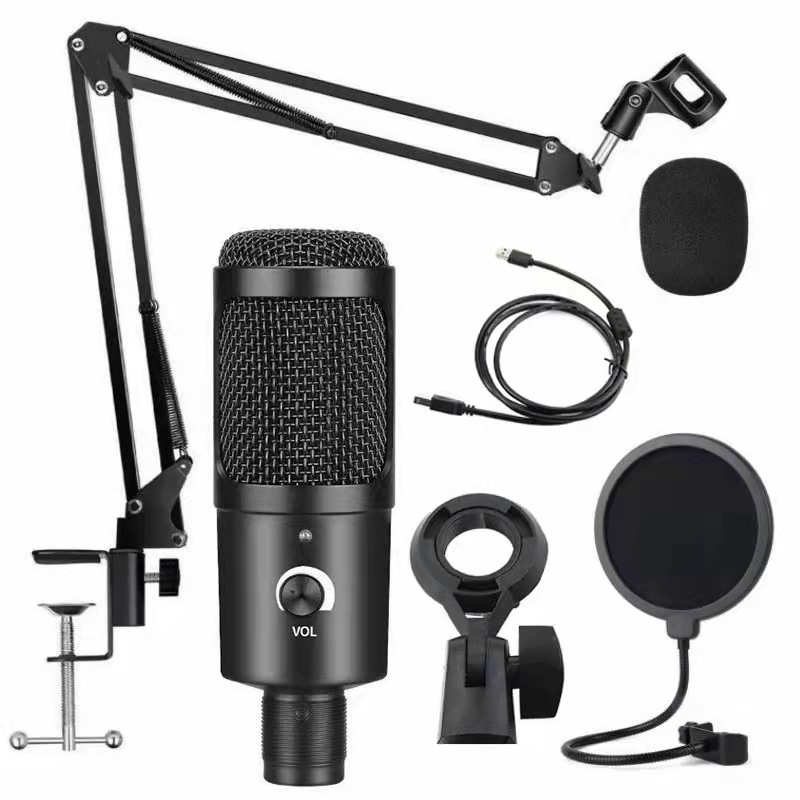 Pc Gaming Youtubers - USB-condensatormicrofoon Opnamemicrofoon met standaard voor pc