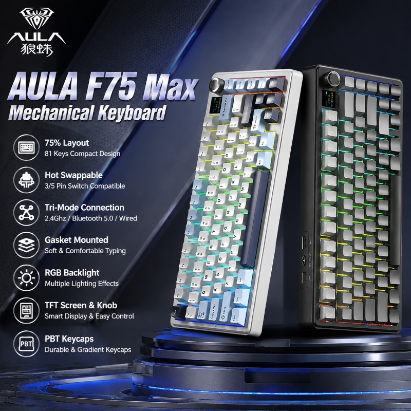 Pc Gaming Keyboards - AULA F75 Max Mechanisch Toetsenbord 75%