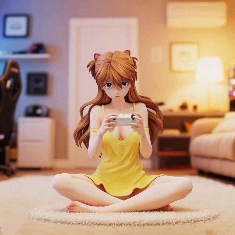 Pc Gaming Evangelion - Asuka Langley-figuur – Evangelion zittend op