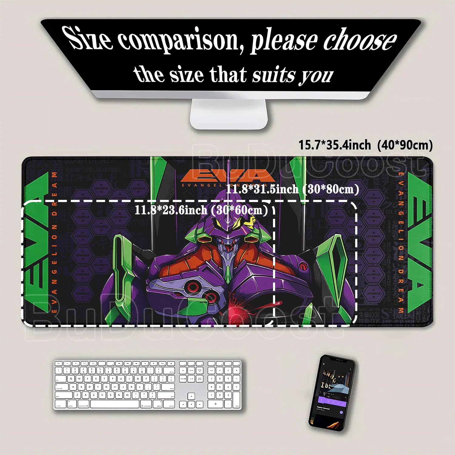 Muismat Evangelione EVA 01 Gro - Pc Gaming Evangelion recensie en prijs