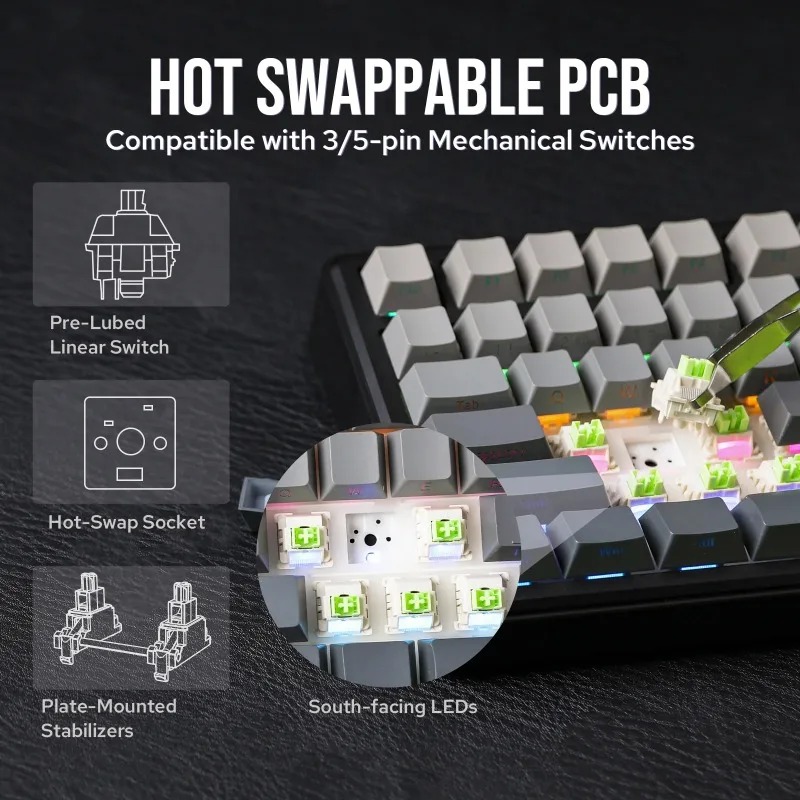 AULA F75 Max Mechanisch Toetse - Pc Gaming Keyboards recensie en prijs