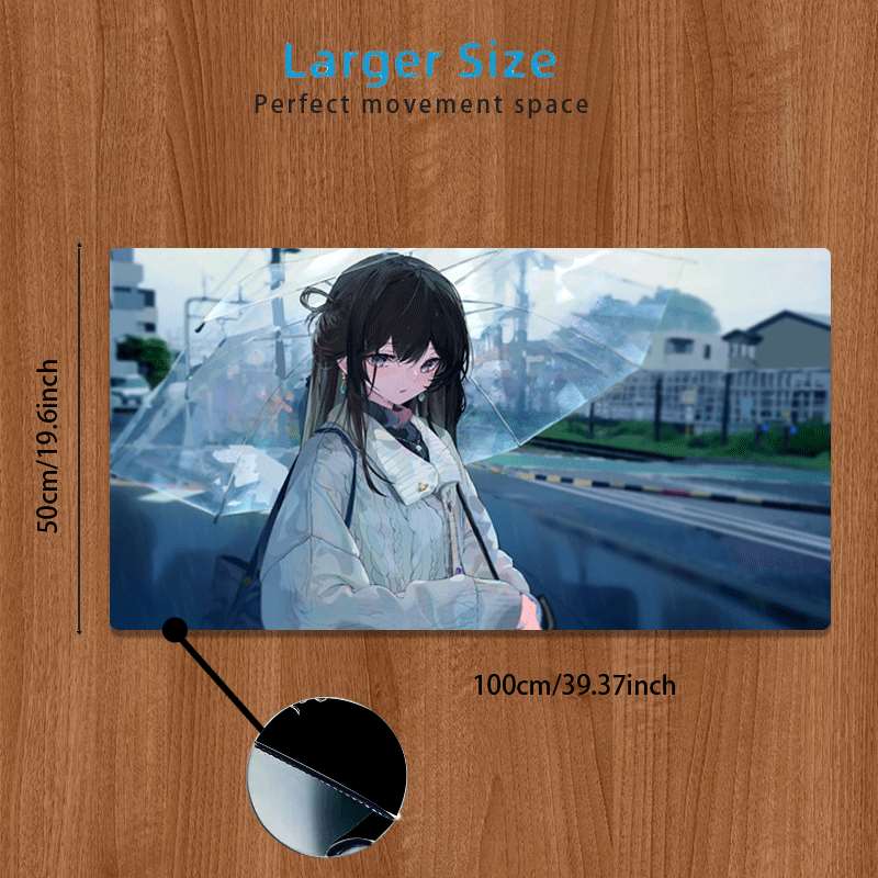 900x400mm Rainy City Anime Gir - Pc Gaming Umbrella recensie en prijs