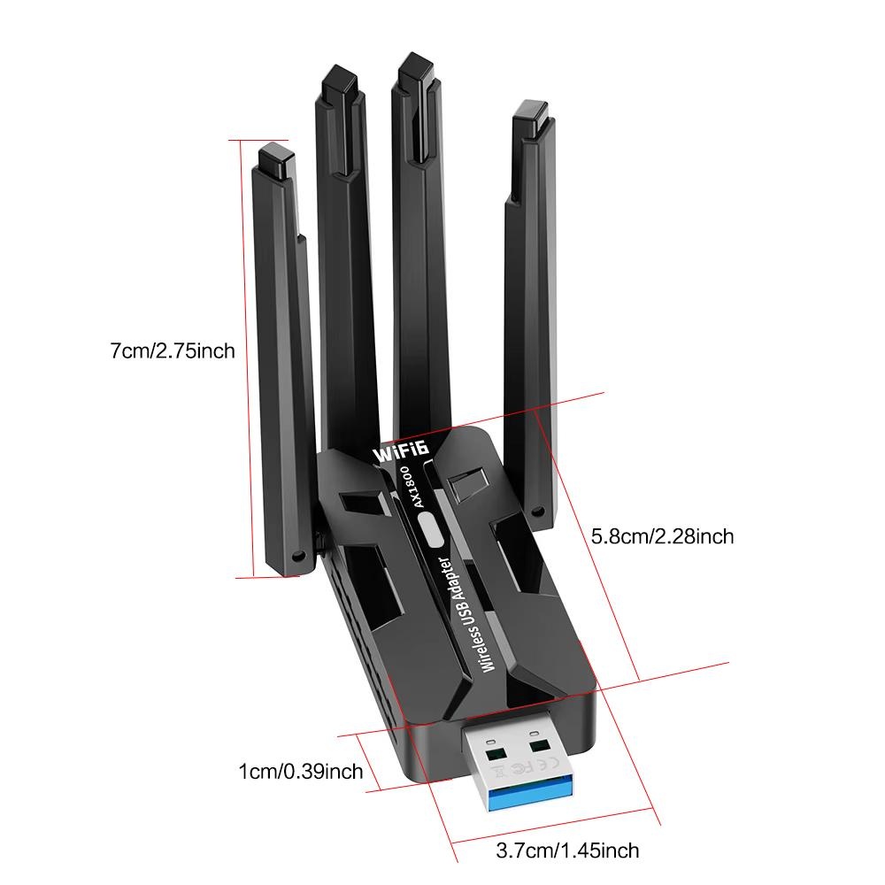 WiFi 6 USB 3.0 Adapter 1800 Mb - Pc Gaming Second recensie en prijs