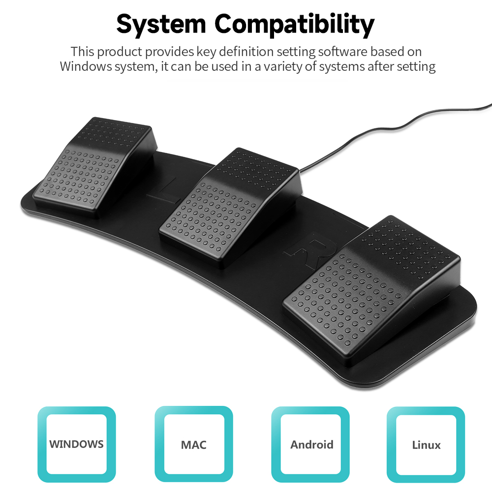 FS23-PM Usb Triple Foot Switch - Usb Foot Pedal Gaming recensie en prijs